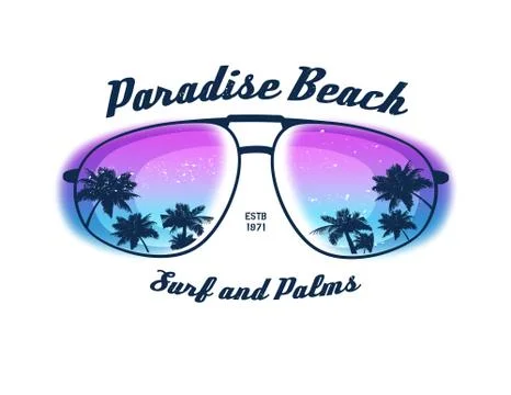 Paradise beach. Element for your design. Stock Illustration