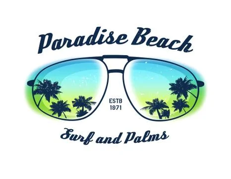 Paradise beach. Element for your design. Stock Illustration