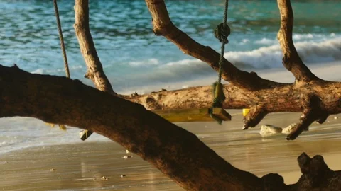 Paradise on the beach Stock Footage 94397372