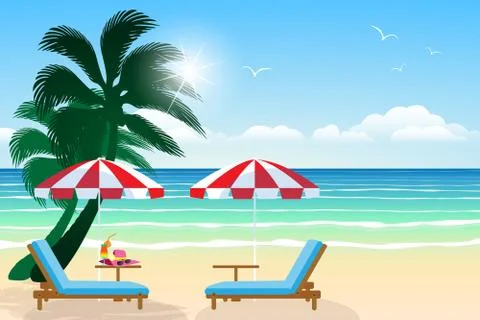 Paradise beach 库存插图