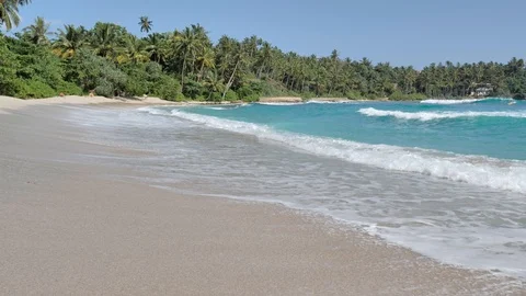 Paradise Beach Ocean Slowmotion 4k Stock Footage 85779995
