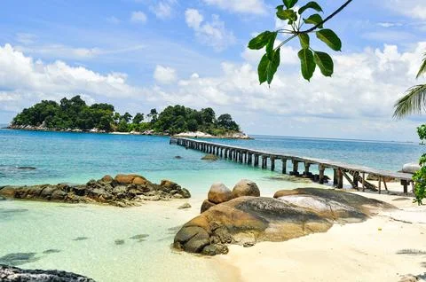 Paradise on the beach Stockfoto's