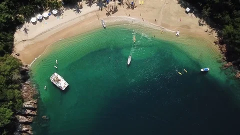 Paradise beach view Stock Footage 82387621