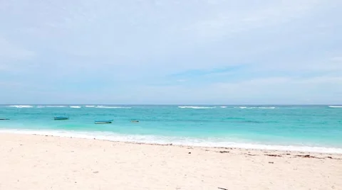 Paradise Beach White Sand 库存影片 48634989