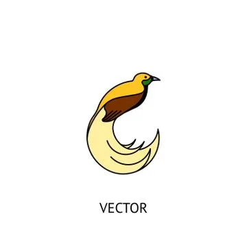 Paradise bird icon Stock Illustration