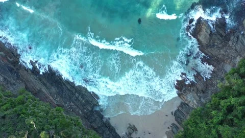 Paradise Brasil Beach Turquoise Water Stock Footage