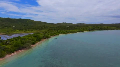 Paradise Coast Glide Stock Footage 345216488
