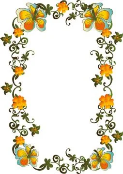 Paradise flower frame vector art Illustrazione stock