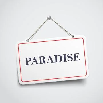 Paradise hanging sign Illustration