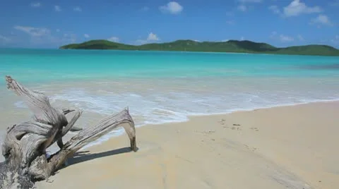 Paradise island beach Stock Footage