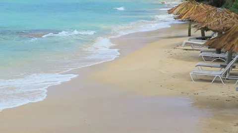 Paradise island beach Stock Footage 8944944