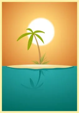 Paradise island Illustrazione stock