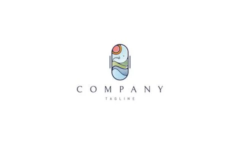 Paradise Island vector logo image Stock Illustration
