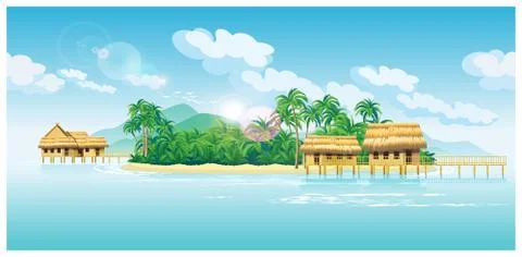 Paradise islands Illustrazione stock