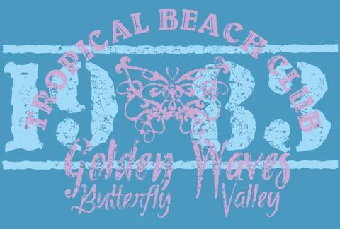 Paradise long beach vector art Stock Illustration