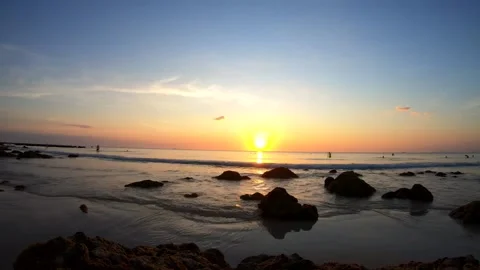 Paradise Ocean Sunset Island Timelapse Thailand Stock Footage