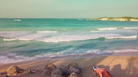 Paradise Palm Beach Macau graces the picturesque Atlantic Ocean. at sunset 스톡 동영상 242938252