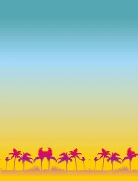 Paradise palm beach vector art イラスト素材