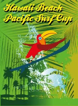 Paradise palm beach vector art Illustrazione stock