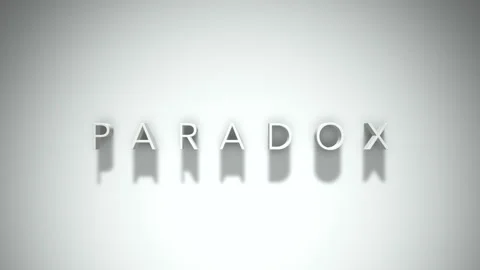 Paradox 3D title animation with shadows on a white background 스톡 동영상 296511913