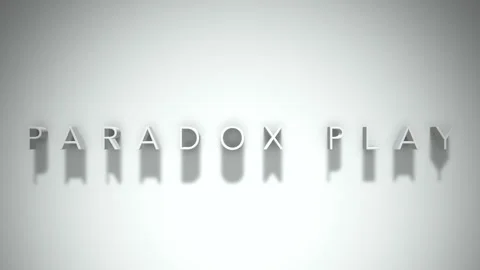 Paradox play 3D title animation with shadows on a white background 스톡 동영상 297905806