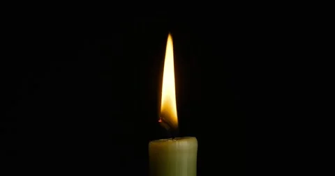 Paraffin burning candle Stock Footage 131211312