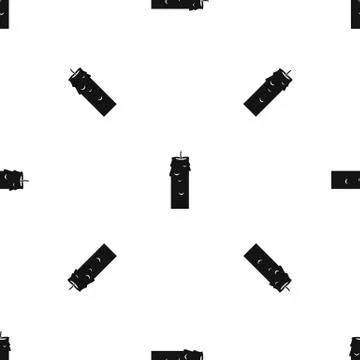 Paraffin candle pattern seamless black Stock Illustration