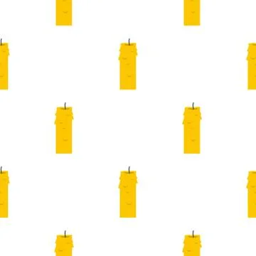 Paraffin candle pattern seamless Stock Illustration