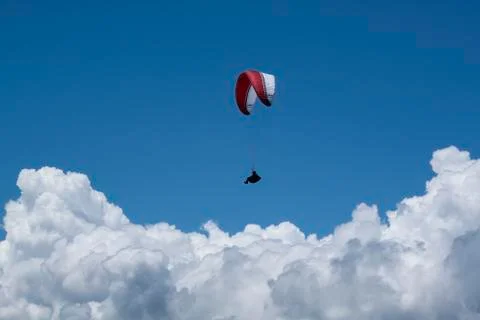 Paraglade man Foto stock