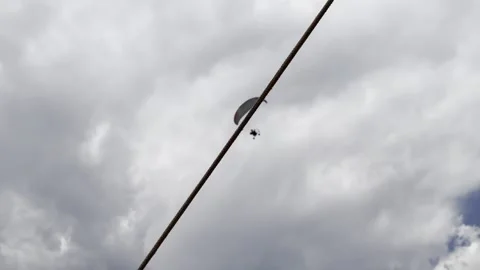 Paraglider above Skardu 動画素材 346432848