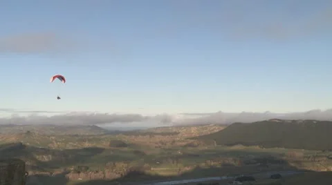 Paraglider in action Stock Footage 8838898