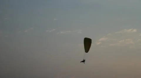 Paraglider activity fly Stock Footage 20608303