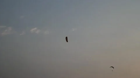 Paraglider activity fly Stock Footage 20608565