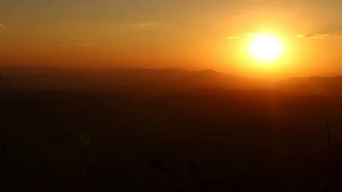 Paraglider on a Background Of The Sun Stock Footage 73674446