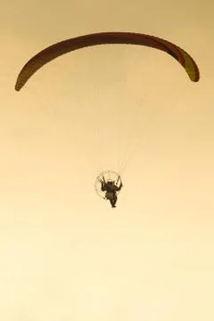 Paraglider with engine 写真素材