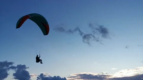 Paraglider Fail To Land Stock Footage 135761970