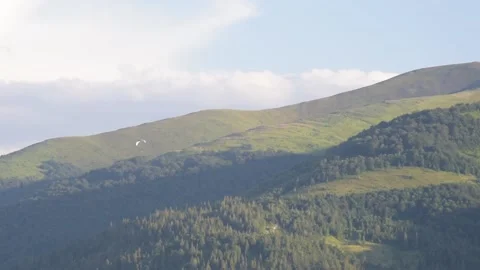 Paraglider flies Stock Footage 137090513