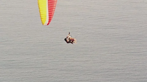 Paraglider in flight Stock Footage 64865504