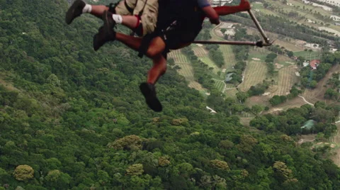 Paraglider in flight Stock Footage 64865564