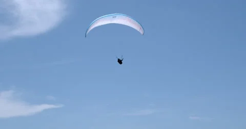 Paraglider in Flight Stock Footage 136479926