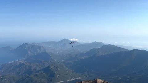 Paraglider flying between the mountains. Stock-Footage 281055837