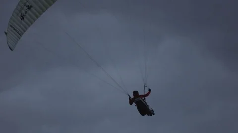 Paraglider flying - Paragliding Stock-Footage 70809226