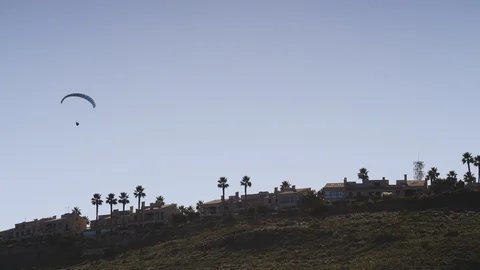 Paraglider flying in the sky. Stock Footage 126260306