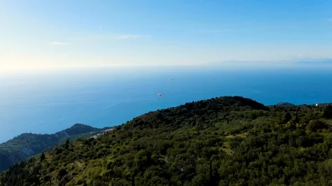 Paraglider, Lefkada, Greece Video stock 119381535