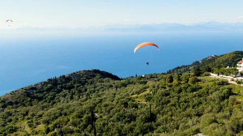 Paraglider, Lefkada, Greece Video stock 119381653