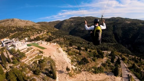 Paraglider, Lefkada, Greece Video stock 119384027
