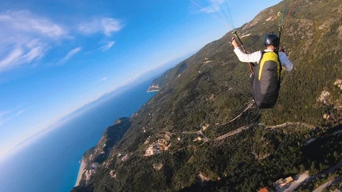 Paraglider, Lefkada, Greece Video stock 119385036