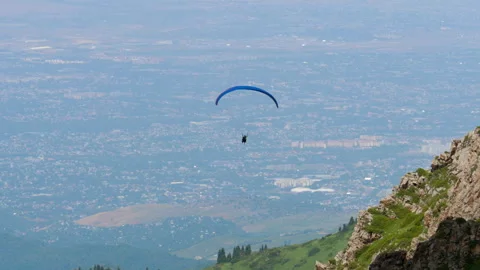 Paraglider in the mountains Stock Footage 297209270