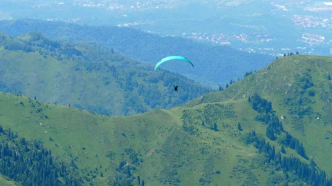 Paraglider in the mountains Stock Footage 332165524