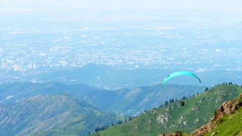 Paraglider in the mountains Stock Footage 333991339